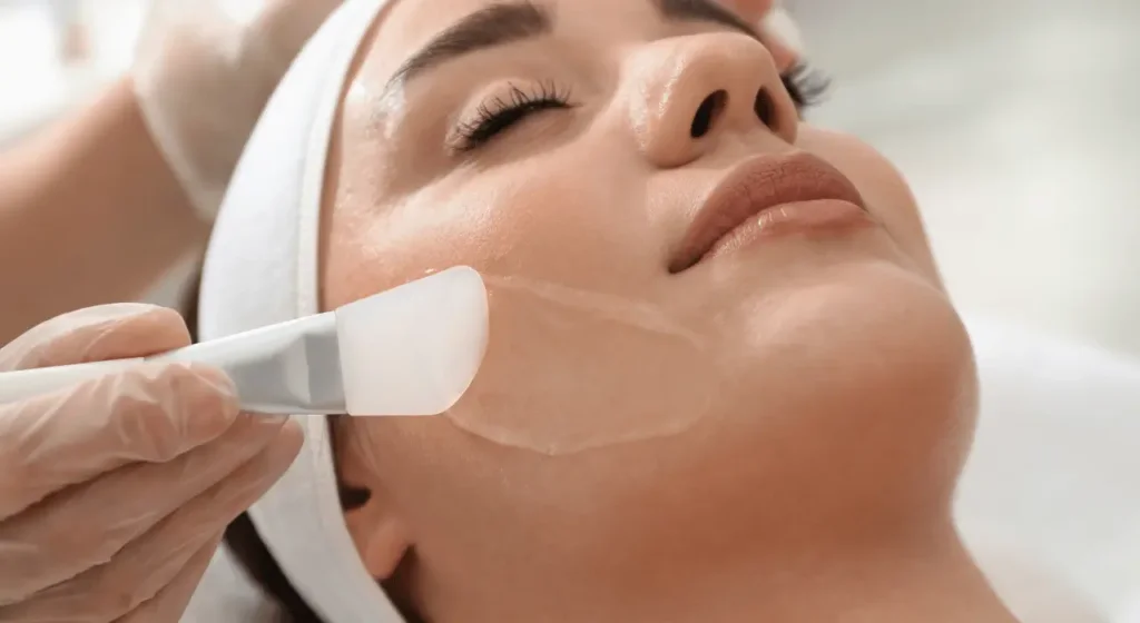 Woman Getting a Chemical Peel
